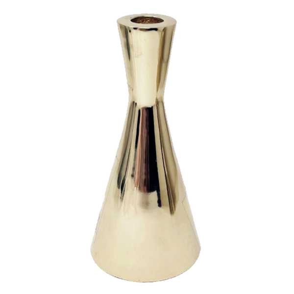 Crosby St. Gold Beaker Taper Candle Holder, 8"