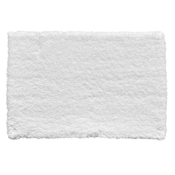 White Shag Bath Rug, 16x24