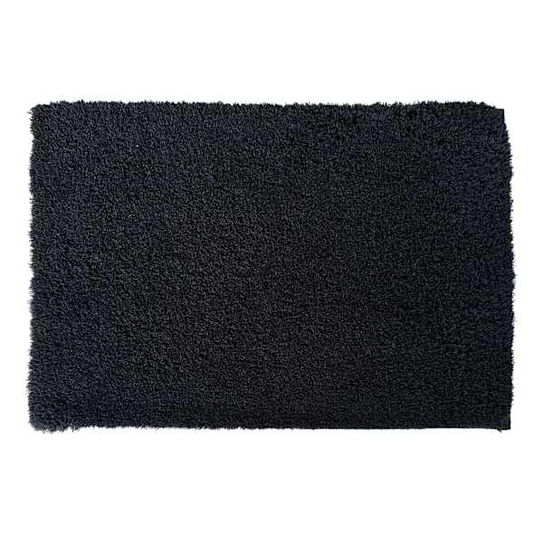 Black Shag Bath Rug, 16x24