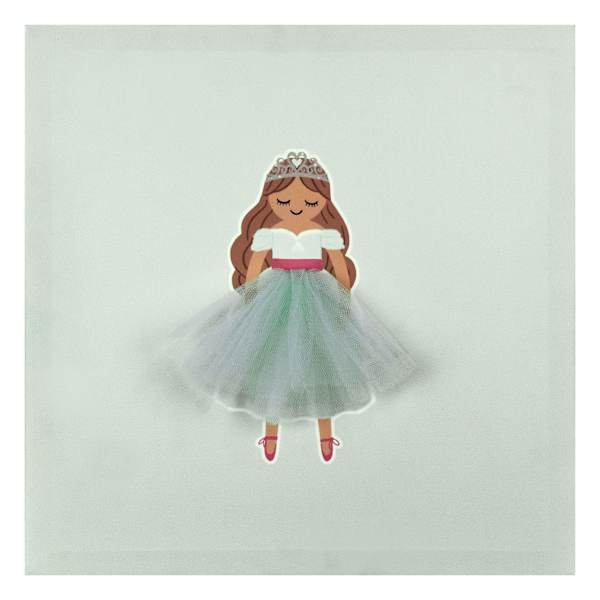 Tiny Dreamers Blue Princess Canvas Wall Art, 12"