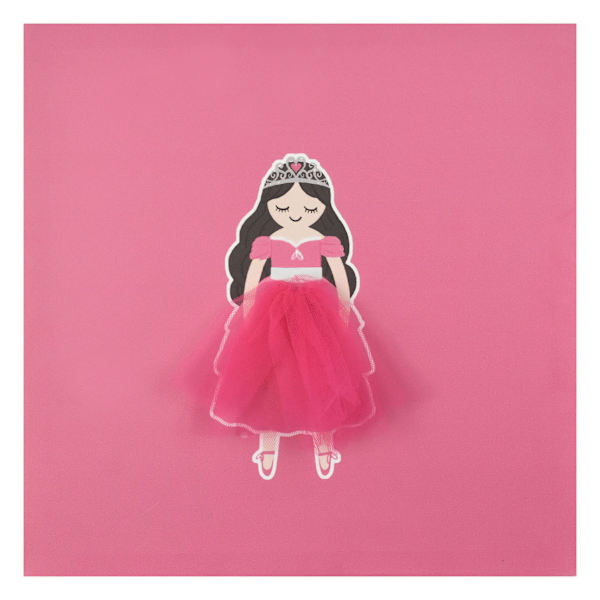 Tiny Dreamers Hot Pink Princess Canvas Wall Art, 12"
