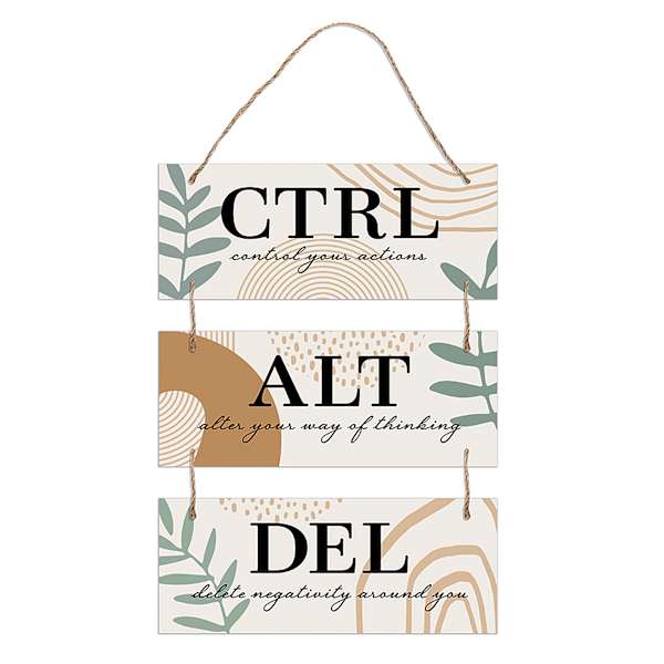 Ctrl Alt Del Hanging Wall Sign, 10x14