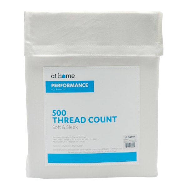 4-Piece Taupe 500 Thread Count Performance Sheet Set, Full