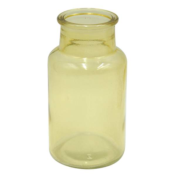Yellow Glass Bud Vase, 5"