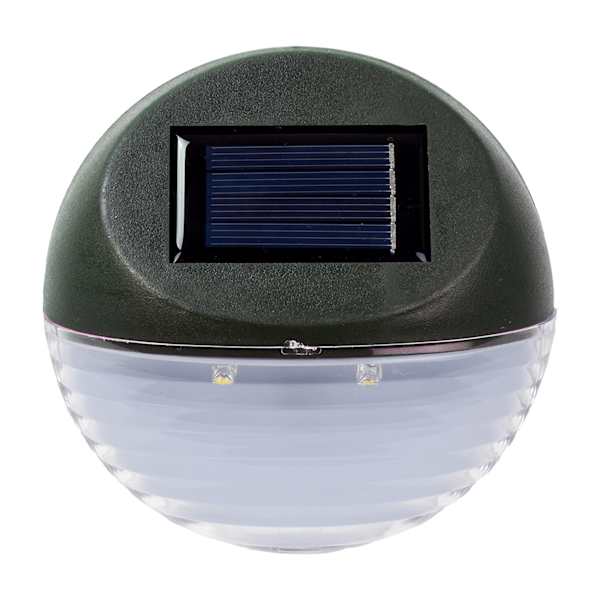 2-Lumen Solar Black Circle Deck Light