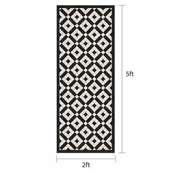 Vinyl Black/White Runner 2x5