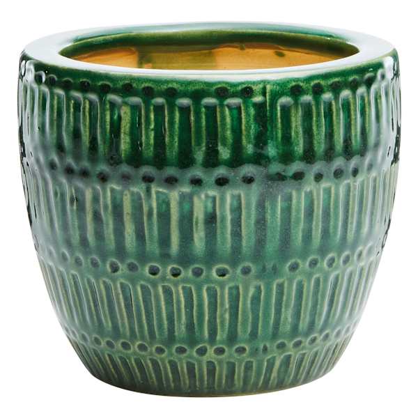 Found & Fable Indoor Green Glazed Ceramic Nico Pot, 5.1"