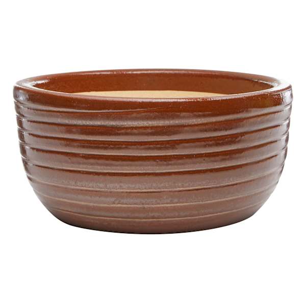 Found & Fable Brown & Taupe Bowl Outdoor Planter, Small