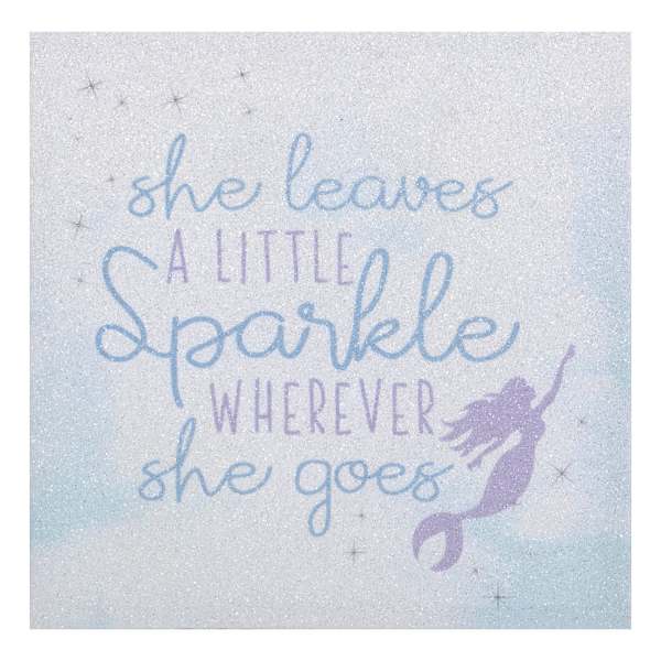 Tiny Dreamers She Leaves a Little Sparkle Wherever She Goes Canvas Wall Art, 12"
