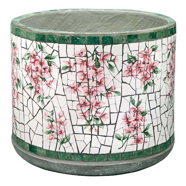 Providence Bougainvillea Mosaic Outdoor Planter, Large