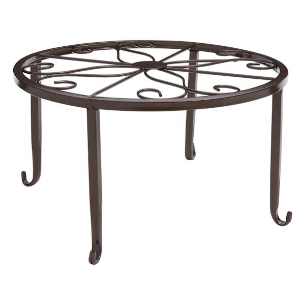 Copper Colored Metal Star Plant Stand, Large