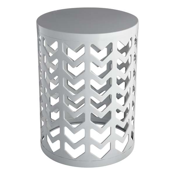 Grey Metal Chevron Plant Stand, Medium