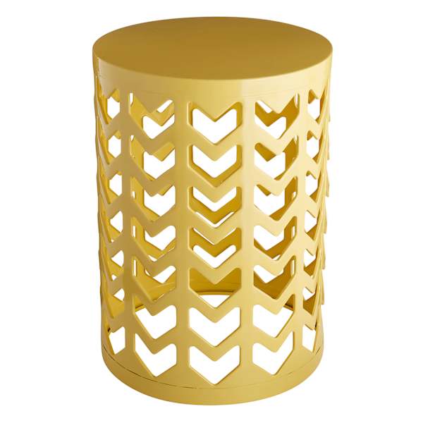 Yellow Metal Chevron Plant Stand, Medium