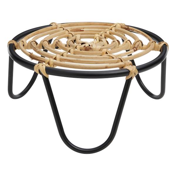 Found & Fable Bamboo & Metal Plant Stand, Small