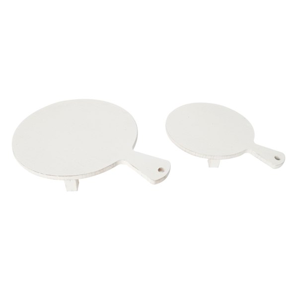 2-Piece White Round Riser Set