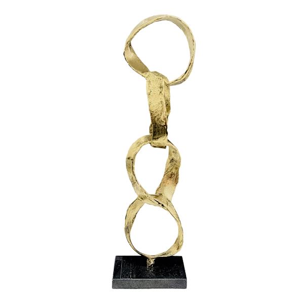 Crosby St. Gold Standing Links Pedestal Decor, 25"