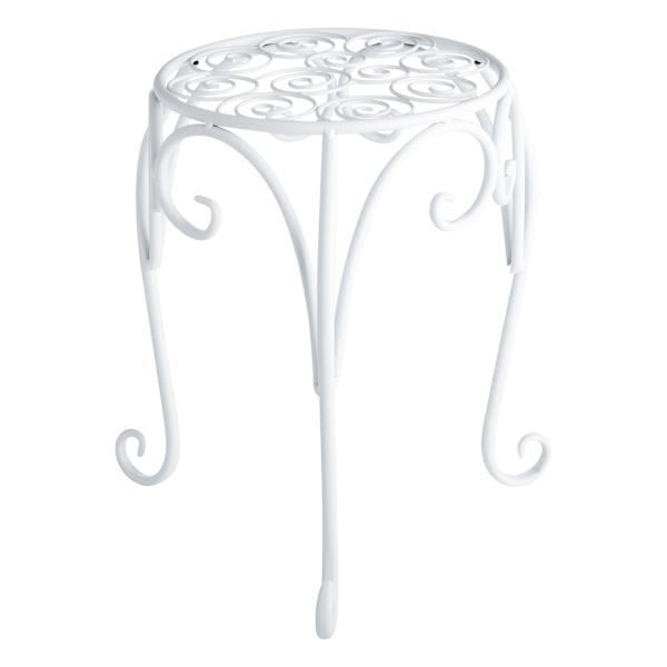 White Metal Plant Stand, Small