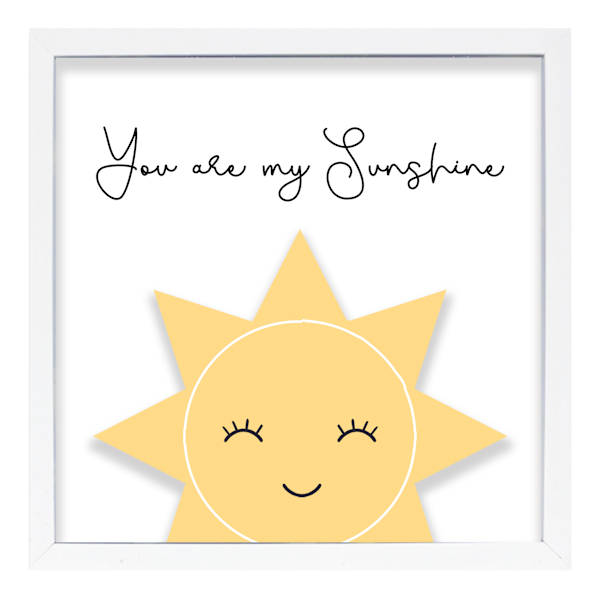 Tiny Dreamers Glass Framed You Are My Sunshine Wall Art, 13"