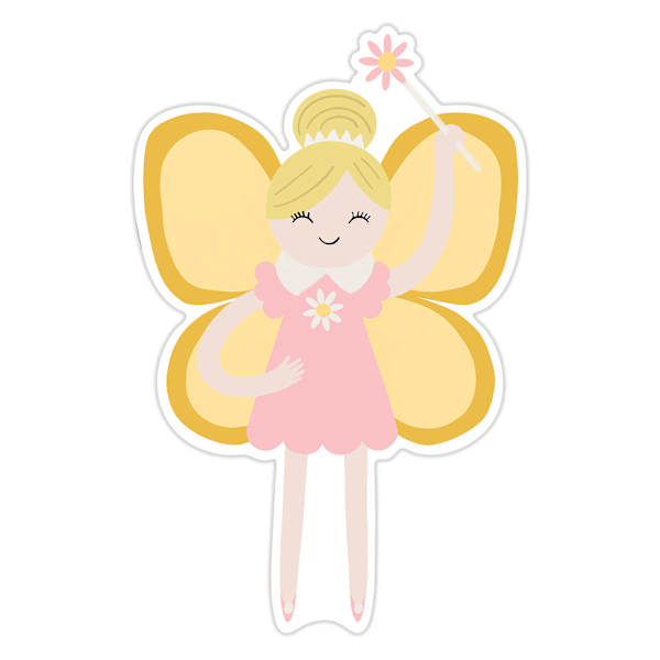 Tiny Dreamers Yellow Winged Fairy Wall Decor, 17x11