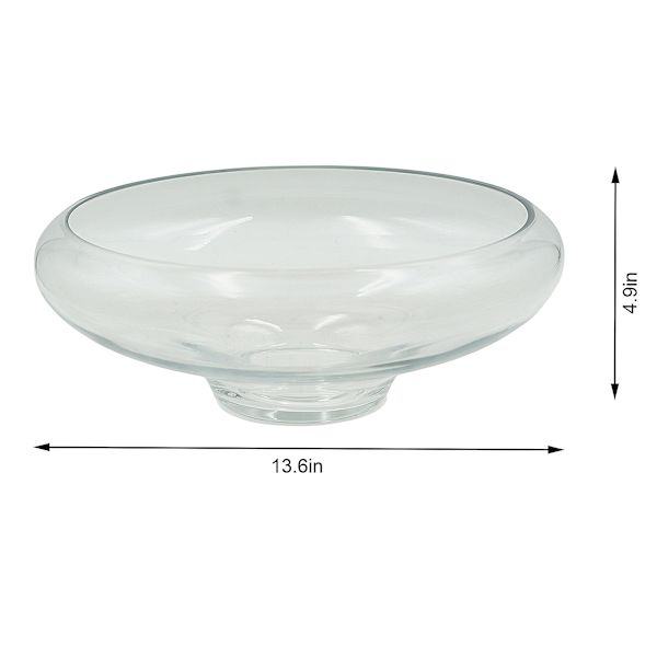 Clear Glass Bowl, 14x5