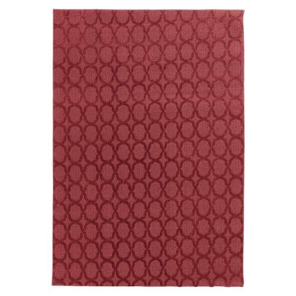 (D602) Verona Ruby Red Contour Area Rug, 8x10