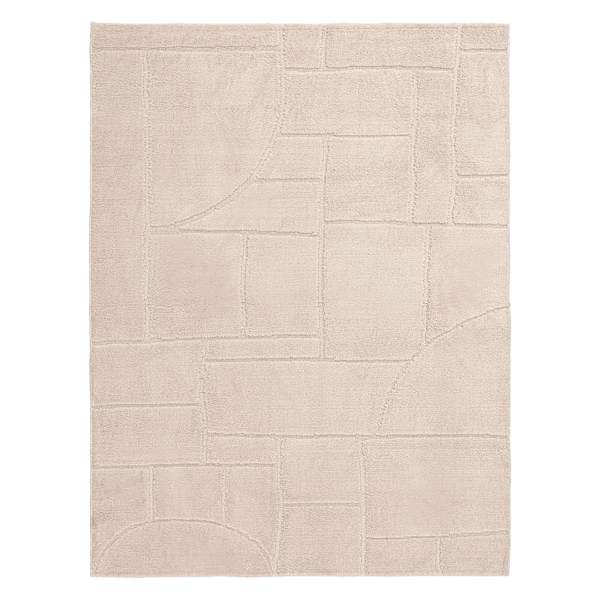 (D607) Crosby St. Athena Cosmo Cream High-Low Area Rug, 8x10