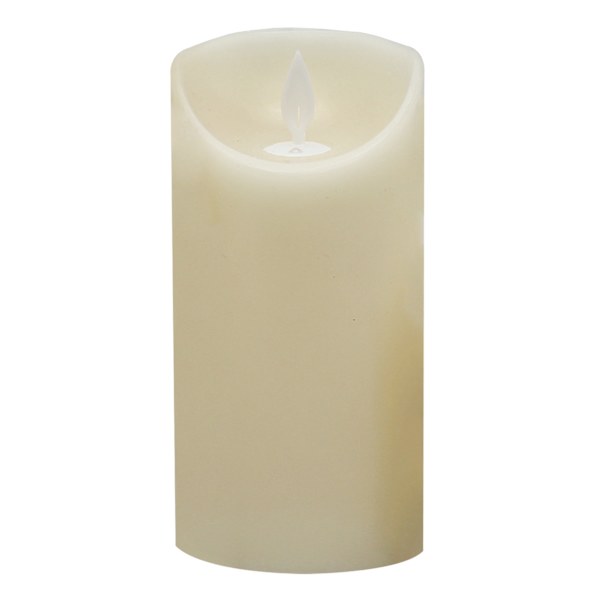 Ivory LED Pillar Candle, 3x6