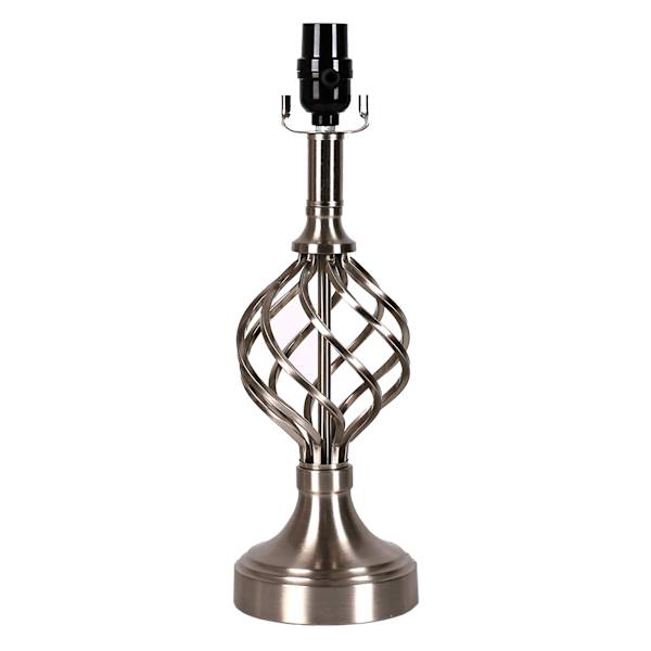 Silver Metal Spiral Small Lamp Base, 16"