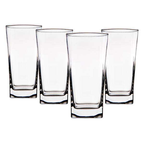 Set of 4 Tribeca Square Highball Glasses, 16oz