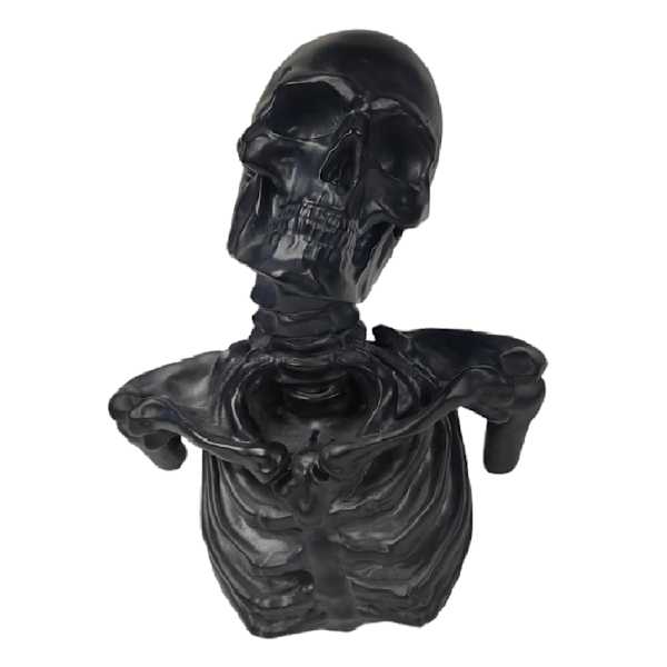 Black Skull Wall Decor, 14"