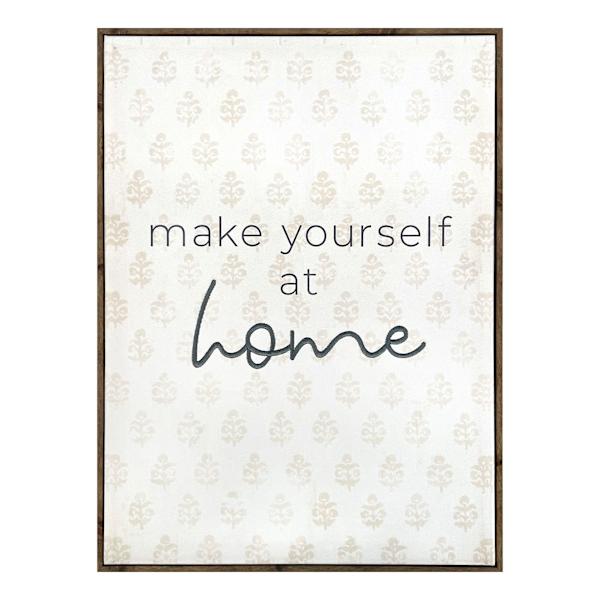 Honeybloom Make Yourself at Home Canvas Wall Sign, 12x16