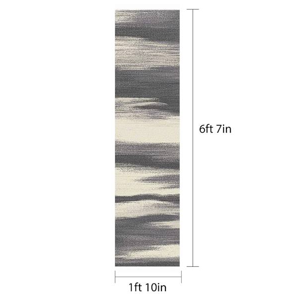 (D340) Gloucester Grey & Ivory Windswept Runner, 2x7