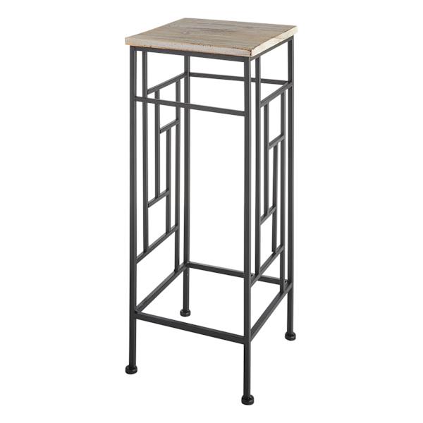 Wooden Top Plant Stand with Metal Frame, Medium
