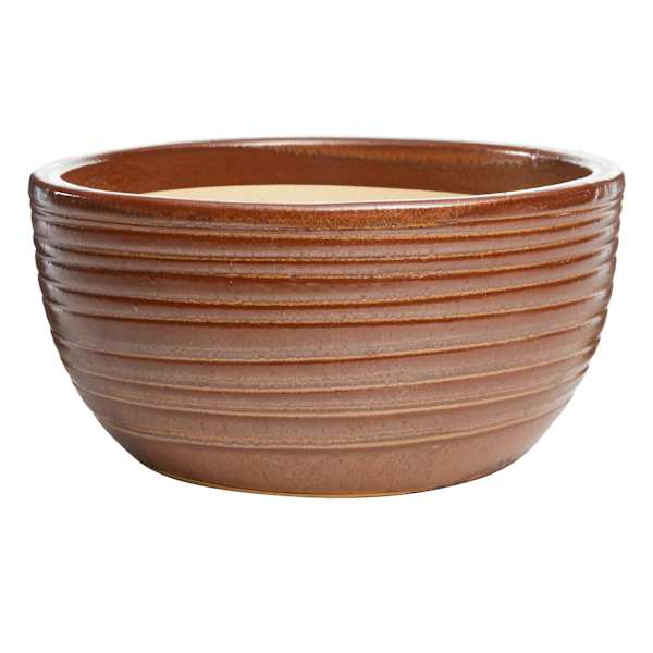 Found & Fable Brown & Taupe Bowl Outdoor Planter, Medium