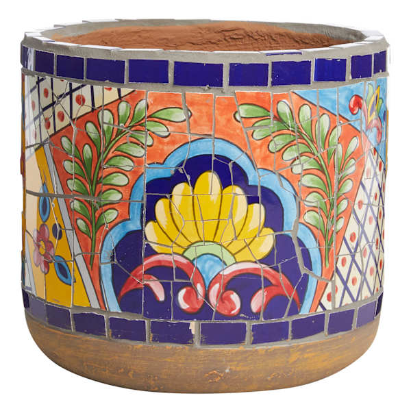 Madrid Mosaic Outdoor Planter, Small