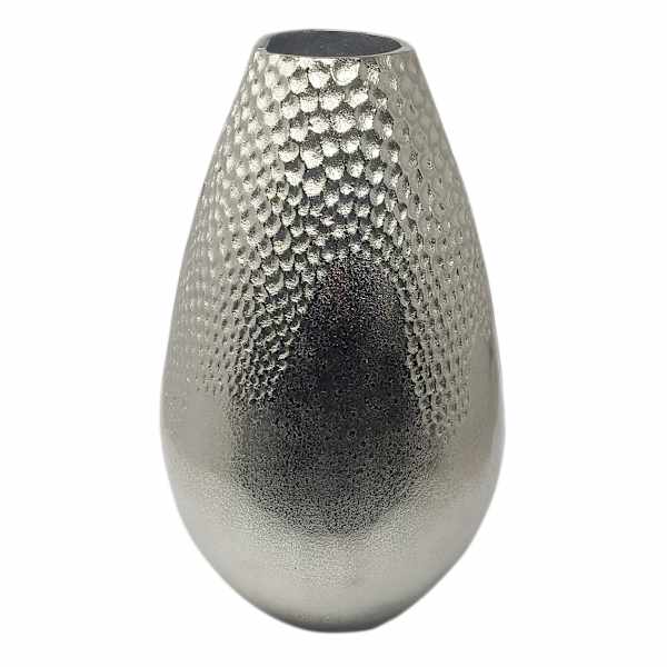 Ty Pennington Silver Dimpled Egg Vase, 14.5"