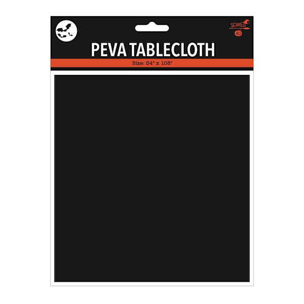 Black Halloween Tablecloth, 54x108