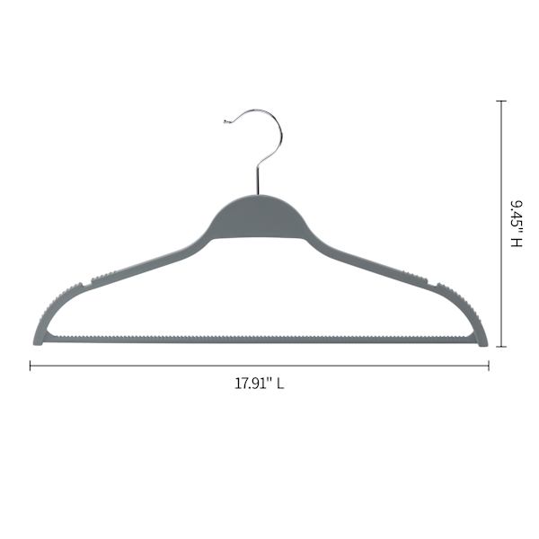 12-Piece Non-Slip Suit Hangers, Grey
