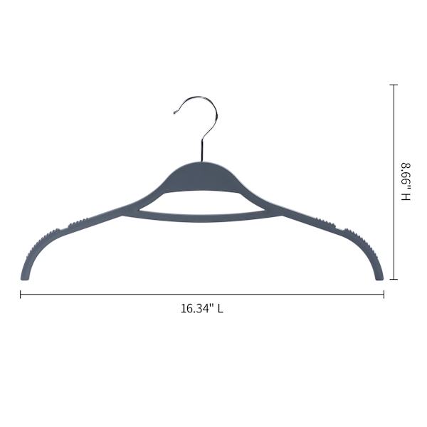 12-Piece Non-Slip Shirt Hangers, Grey