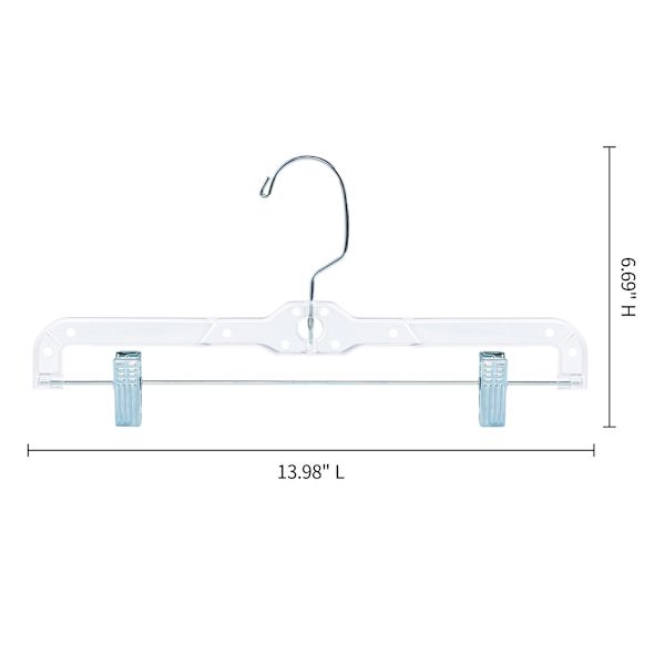 3-Piece Pant Hangers with Clips, Crystal