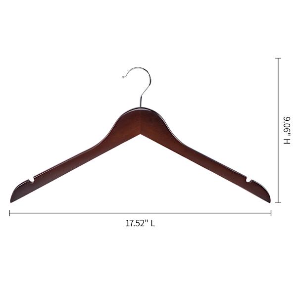 5-Piece Wood Shirt Hangers, Espresso
