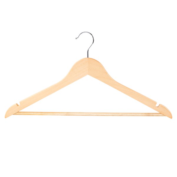 20-Piece Suit Hangers, Natural Wooden
