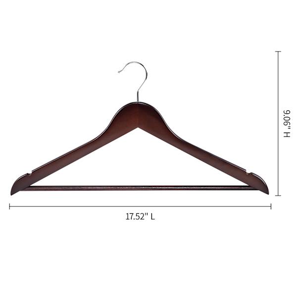 20-Piece Wood Suit Hangers, Espresso