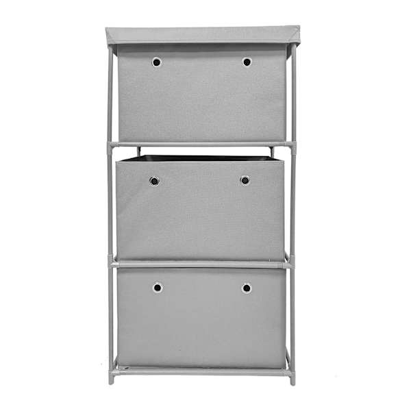 3-Drawer DIY Standing Organizer, Light Grey