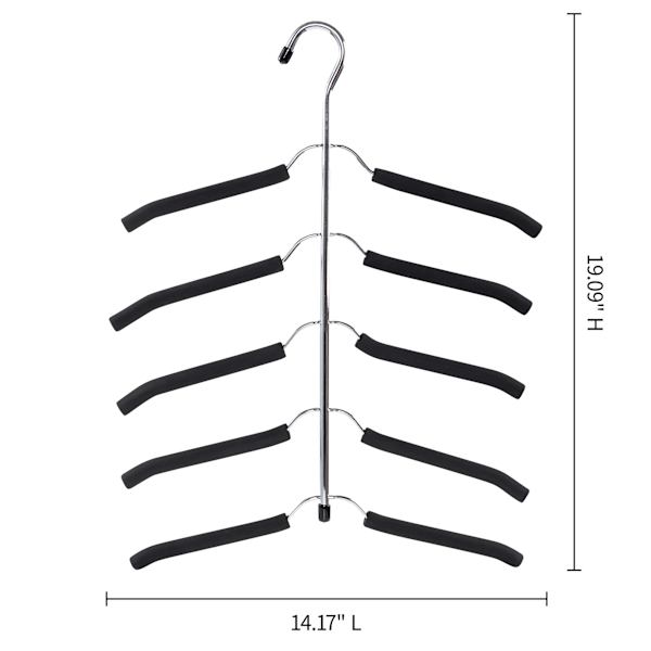 5-Layer Foam Blouse Hanger, Black