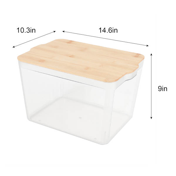 Pantry Bin with Bamboo Lid, Large