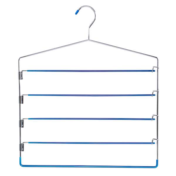 5-Tier Blue Gel Grip Clip Swing Arm Shirt Hanger