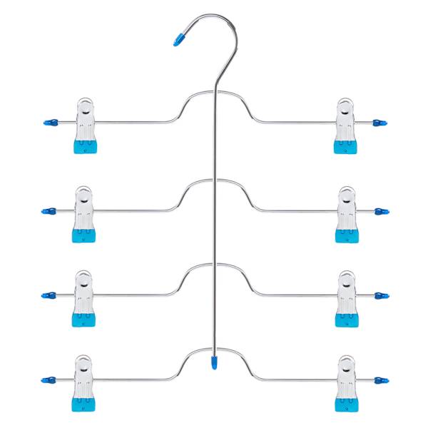 4-Tier Blue Gel Grip Clip Skirt Hanger