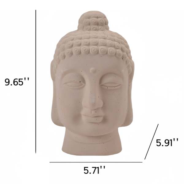 Tracey Boyd Ceramic Buddha Head Decor, 9.5"