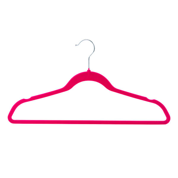 10-Pack Velvet Hanger Sets, Fuchsia